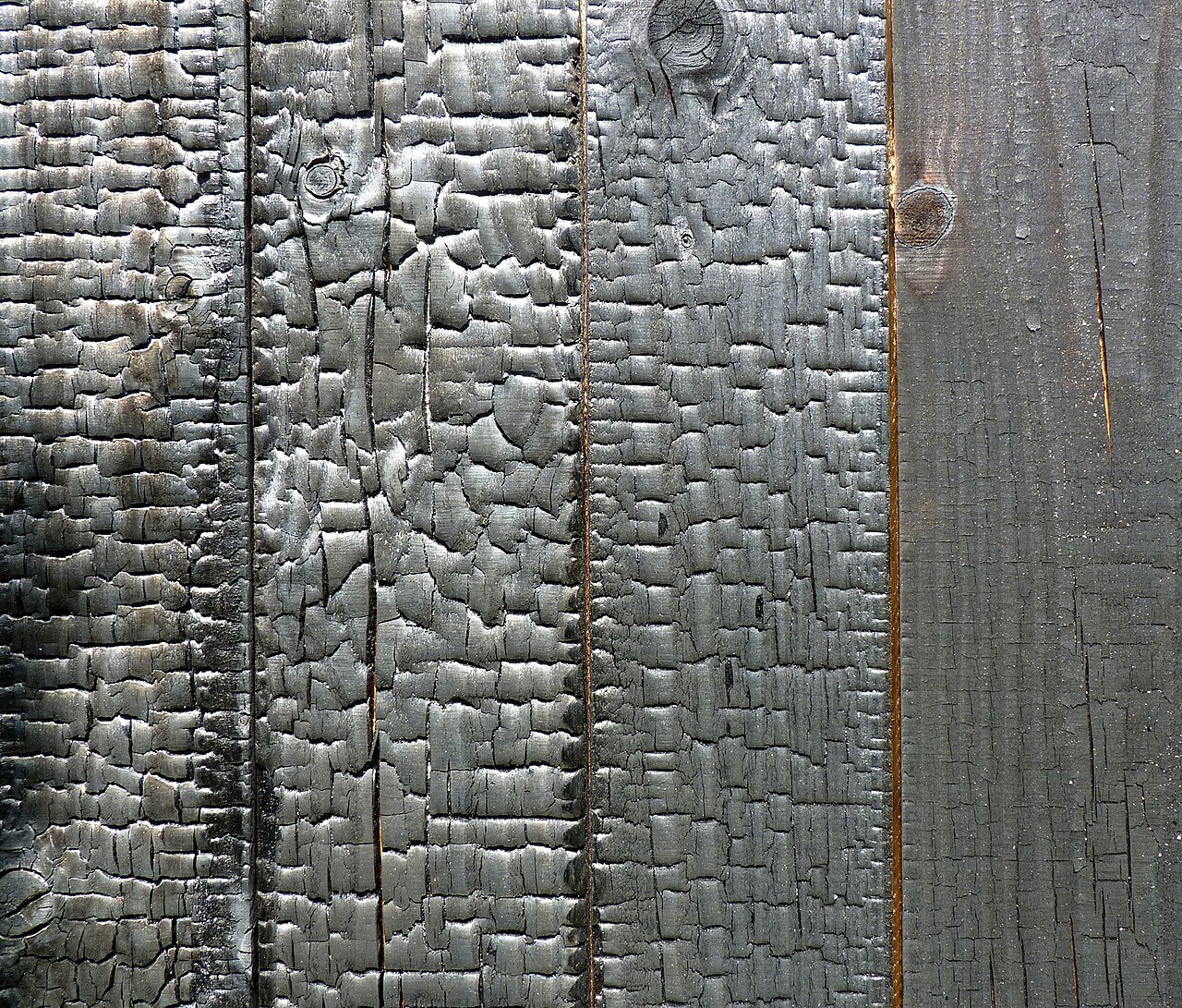 Shou Sugi Ban charred timber boards